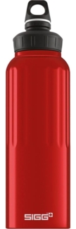 SIGG WMB Traveller 1500 ml Tägliche Nutzung Wandern Rot Aluminium Schraubdeckel Schwarz