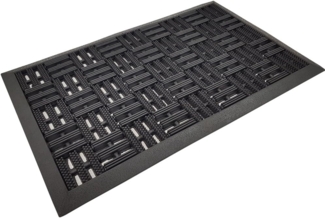 DILUMA Fußmatte Türmatte Matador 75x45 cm Robuste Outdoor Schmutzfangmatte aus Gummi, rechteckig, Wetterfest, rutschfest, pflegeleicht, strapazierfähig