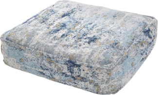 riess-ambiente Bodenkissen XL ABSTRAKT 70cm blau / beige, Sitzkissen · florales Muster · Maritim