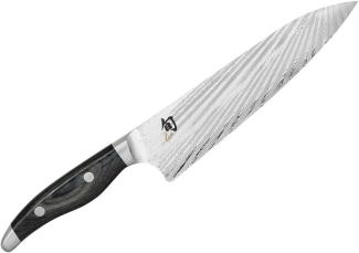 Kai Messer Shun Nagare Kochmesser, Küchenmesser, Damastmesser, Messer, 20 cm, Damaszener Stahl, NDC-0706