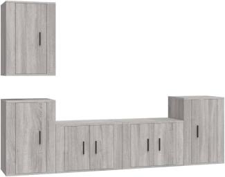 vidaXL 5-tlg. TV-Schrank-Set Grau Sonoma Holzwerkstoff 3188572