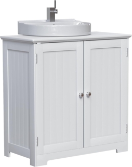 Home Discount priano unter Waschbecken Badezimmer Unterschrank Schrank Waschbecken Einheit, stehend, weiß