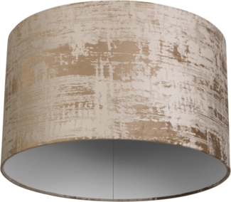 REV Lampenschirm rund im Vintage-Look aus hochwertiger Baumwolle Durchmesser 42cm - Ersatzlampenschirm für Hängelampe & Stehlampe, E27 Fassung, taupe