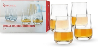 Spiegelau Special Glasses Single Barrel Bourbon, 4er Set, Whiskybecher, Whiskyglas, Whiskey, Glas, Kristallglas, 340 ml, 4460176