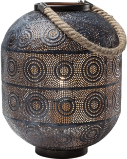 Kare Design Bodenleuchte Sultan 30cm, orientalische Leuchte, Stehleuchte, Tischleuchte schwarz, Laterne mit Henkel, (H/B/T) 30 x 23 x 23 cm