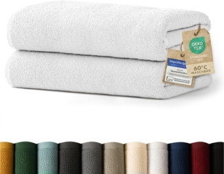 Blumtal Badetücher Premium weiche Frottier 2er Set mit Aufhängschlaufen, Frottee (2-St), Baumwolle Oeko-TEX Zertifiziert, saugstark