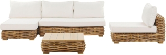 Lounge Set VARALLO Rattan Natürlich