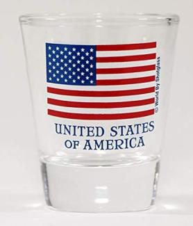 USA Flag Shot Glass by World By Shotglass