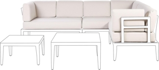 Outdoor Kissenbezug Set RIMA III Hellbeige