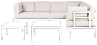 Outdoor Kissenbezug Set RIMA III Hellbeige