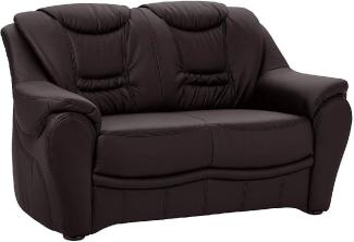 Cavadore 2-Sitzer Bansa mit Federkern / Polstercouch in Leder / 148 x 94 x 95 / Echtleder Braun