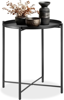 tectake Beistelltisch Chester (1-St, 1 tlg), Abnehmbare Ablagefläche in Tablettform mit schützendem Rand