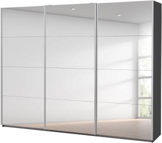 rauch möbelwerke gmbh Caracas Schwebetürenschrank, Holzwerkstoff, Grau-metallic, 271 x 210 x 62