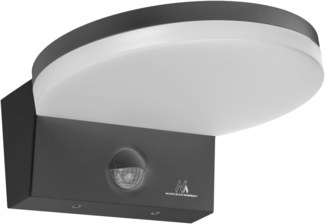 Maclean Außen-Wandleuchte MCE344, LED-Außenleuchte 15 W Dämmerungs-Bewegungsmelder