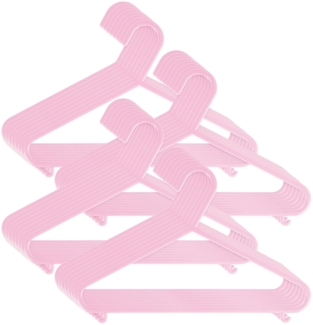 Bieco Kleiderbügel Kinder 32 St. Rosa | Länge ca. 30 cm | Baby Kleiderbügel | Kunststoff Kleiderbügel Kinder Baby | Baby Organiser Für Kleiderschrank | Kleiderbügel Baby | Baby Clothes Hangers
