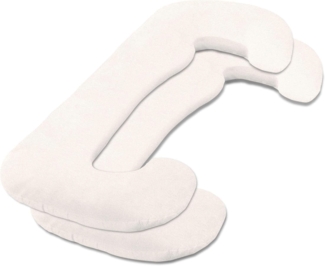 aqua-textil Classic Line Baumwoll Kissenbezug 2er-Set Ergo. 150 Schnee weiß e Spezialkissen Bezug Jersey Kissenhülle. Kopfkissenüberzug. Pillowcase. Bettkissen. Kopfkissenbezug. Reißverschluss