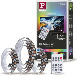 Paulmann 78880 EntertainLED USB LED Stripe TV-Beleuchtung 55 Zoll 200cm