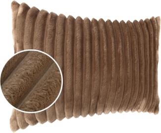 Kisska Dekokissen Kissenhülle LILLI BIG CORD Velour Zierkissen Ambiente Dekorieren, Kissenüberzug ohne Füllung BIG-Cord UNI 50x30 cm Einfarbig Beige