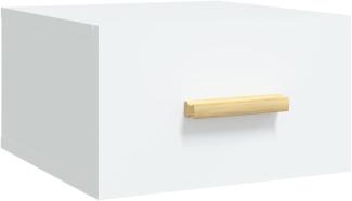 vidaXL Wand-Nachttisch, Holzwerkstoff, 35 x 35 x 20 cm, Weiß