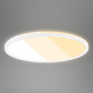 BRILONER – LED Deckenlampe für Wohnzimmer, LED Deckenleuchte flach, LED Lampe, Wohnzimmerlampe, LED Panel, Lichtfarbe einstellbar, Backlight, Weiß