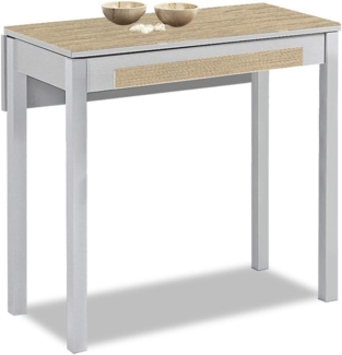 ASTIMESA Ausziehbarer Küchentisch, Eiche Raw, 80x40 cm