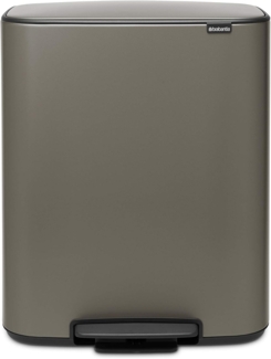 Brabantia Treteimer, aus Stahl, Platin, groß (2x30 l)