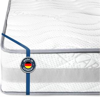 BMM Matratze 90x200 cm Komfort 23 H2 medium/Kaltschaummatratze Öko-Tex Zertifiziert/orthopädische 7 Zonen Matratze Höhe 23cm Komfort 23 / Matratzen produziert in Deutschland