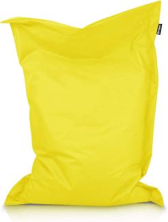 BuBiBag XXL Sitzsack, Outdoor Sitzsäcke für Kinder und Erwachsene, Bodenkissen Beanbag Fatboy wetterfest (Gelb 145x100 cm)