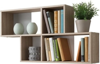 FMD Möbel 'Noras' Wandregal, Eiche/weiß, ca. 100 cm