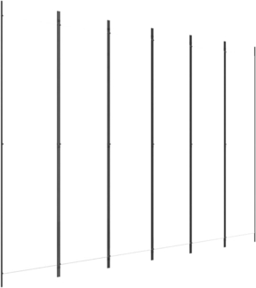 6-tlg. Paravent Weiß 300x220 cm Stoff
