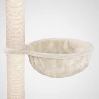 Happypet Kratzbaum, Durchmesser: ca. 40 cm, Hochwertiger Plüsch, Belastbarkeit: bis 15 kg