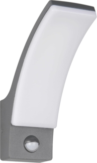 Moderne LED Außenwandleuchte BEJA mit Bewegungsmelder in Anthrazit, Höhe 22,5cm