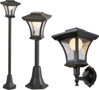 Northpoint LED Gartenleuchte LED 3in1 Solar Gartenlaterne für Innen und Außen Dämmerungssensor