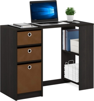 Furinno JAYA Moderner Computerschreibtisch, Schreibtisch, PC-Tisch, Espresso, 100. 1 (B) x 74. 4 (H) x 39. 9 (T) cm