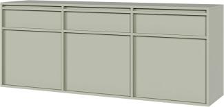 Selsey 'Evo' Sideboard hängend mit 3 Schubladen, salbeigrün, ca. 62 x 154 x 39 cm