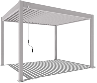 Weide Classic | Pergola Aluminium freistehend | 3 x 3,6 M | Lamellendach Ivory Sand