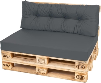 TexDeko Palettenkissen Set Modell: Comfort 2-TLG, Palettenkissen Set wasserabweisend, Premium Qualität