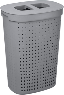 plast team Wäschesammler SEOUL, 60,8 Liter, oval, grau