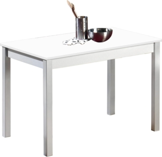 ASTIMESA Fester Küchentisch, laminiert, Weiß, 110x70 cm