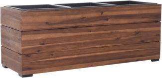 VIVANNO Pflanzkübel Holz MAXI Kasten - Braun Gestreift (1 St), 91x33x35 cm