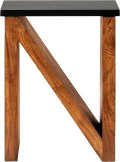 Beistelltisch N-Form 45 x 30 x 60 cm Braun aus Akazienholz WOMO-Design