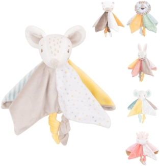 Kikkaboo Baby Schmusetuch Doudou, Rassel, Kuscheltier, Einschlafhilfe, ab Geburt beige gelb