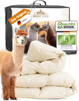 Engelshof Alpaka Bettdecke "Farisa" Sommer / Ganzjahresdecke 200x200 cm