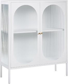 Vitrine SARRE Metall 90 cm 35 cm Weiß