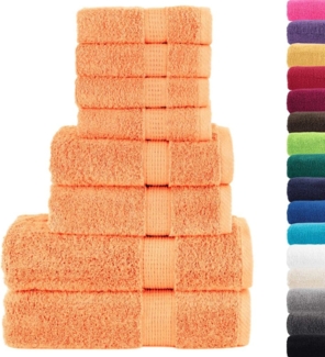 vidaXL 8 tlg. Premium-Handtuch-Set SOLUND Orange 600 g/m² 137546