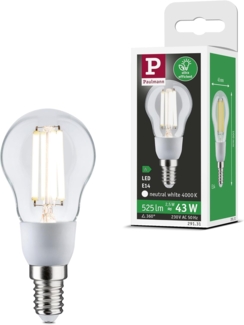 Paulmann 29130 Eco-Line Filament 230V LED Tropfen E14 1er-Pack 100mm 525lm 2,5W 3000K Klar Leuchtmittel
