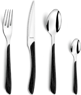 Amefa ECLAT NATURE Besteckset 16-teilig schwarz hochglanzpoliert