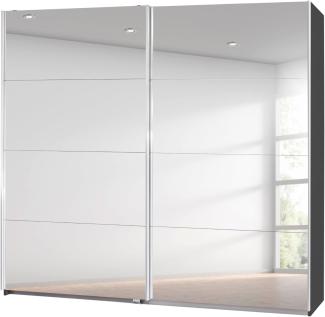 rauch möbelwerke gmbh Caracas Schwebetürenschrank, Holzwerkstoff, Grau-metallic, 226 x 210 x 62