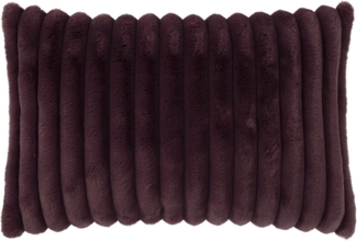 MAGMA Kissenhülle RAYA Fellimitat Streifen Look aubergine ca. 40x60 cm