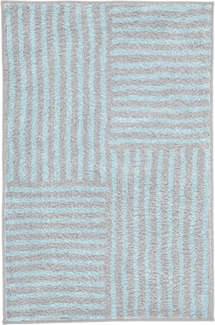 Kleine Wolke Badematte Chelsea, Höhe 20 mm, rutschhemmend beschichtet, fußbodenheizungsgeeignet, Polyester, rechteckig, Badteppich, modernes Design, gestreift